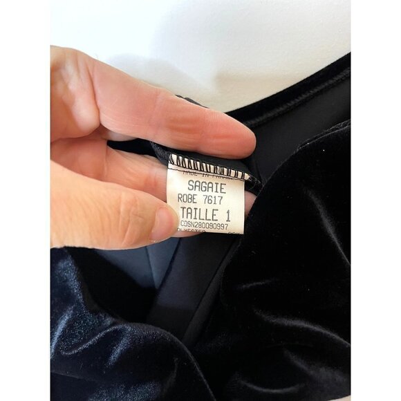 Sagaie Paris Womens Maxi Dress Jacket Set Black Size Small Polyester Spandex - Picture 11 of 16